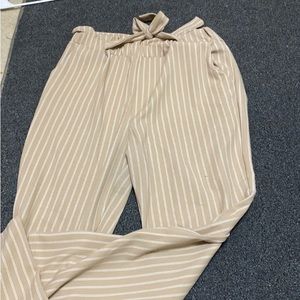 Crème color long pants